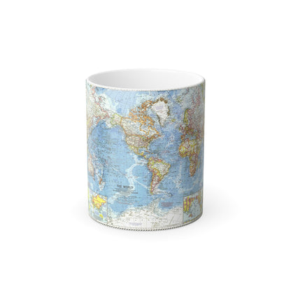 World Map (1960) (Map) Color Changing Mug 11oz-11oz-The Sticker Space