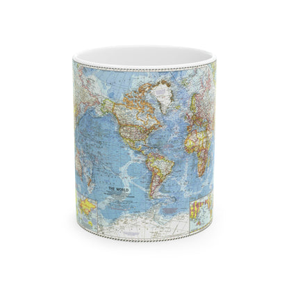 World Map (1960) (Map) White Coffee Mug-11oz-The Sticker Space