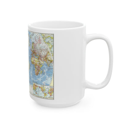 World Map (1960) (Map) White Coffee Mug-The Sticker Space
