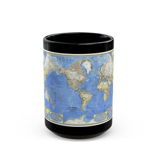 World Map (1965) (Map) Black Coffee Mug-15oz-The Sticker Space