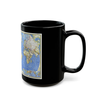 World Map (1965) (Map) Black Coffee Mug-The Sticker Space