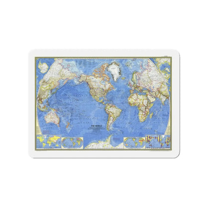 World Map (1965) (Map) Refrigerator Magnet 3 Inch - The Sticker Space