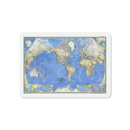 World Map (1965) (Map) Refrigerator Magnet 5 Inch - The Sticker Space