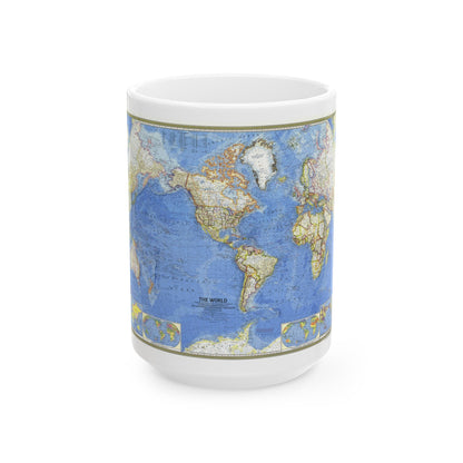 World Map (1965) (Map) White Coffee Mug-15oz-The Sticker Space