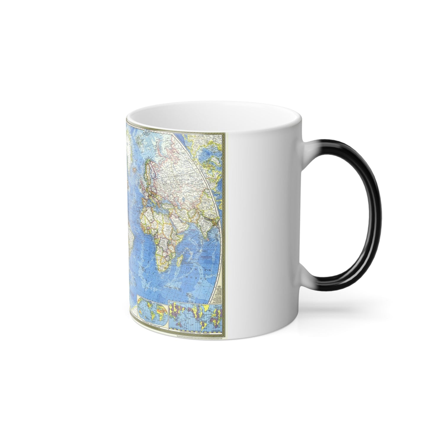 World Map (1970) (Map) Color Changing Mug 11oz-11oz-The Sticker Space