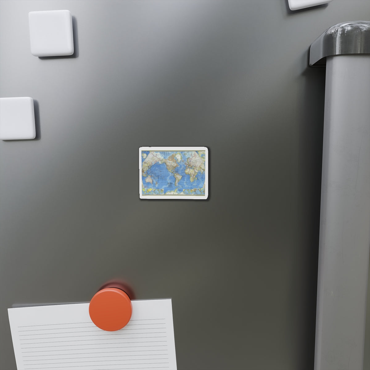 World Map (1970) (Map) Refrigerator Magnet-The Sticker Space