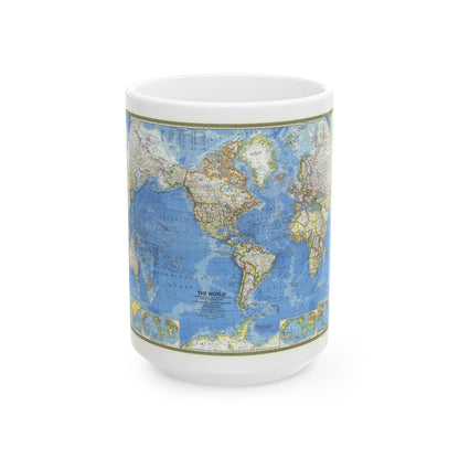 World Map (1970) (Map) White Coffee Mug-15oz-The Sticker Space