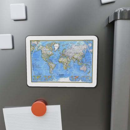 World Map (1981) (Map) Refrigerator Magnet-The Sticker Space