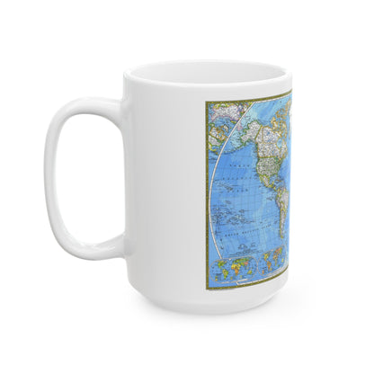 World Map (1981) (Map) White Coffee Mug-The Sticker Space