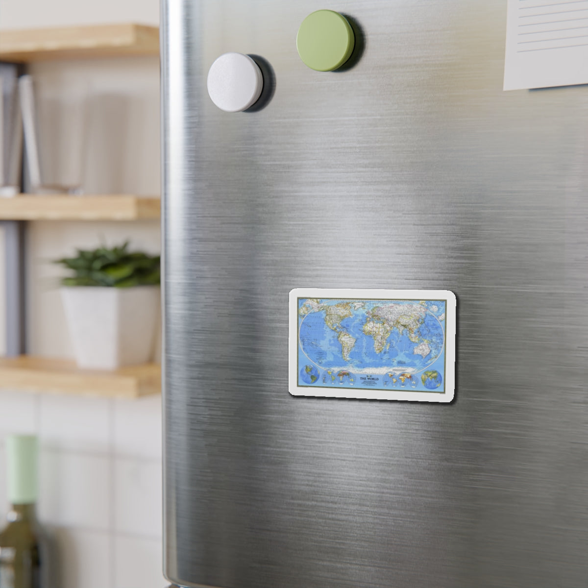 World Map (1988) (Map) Refrigerator Magnet-The Sticker Space