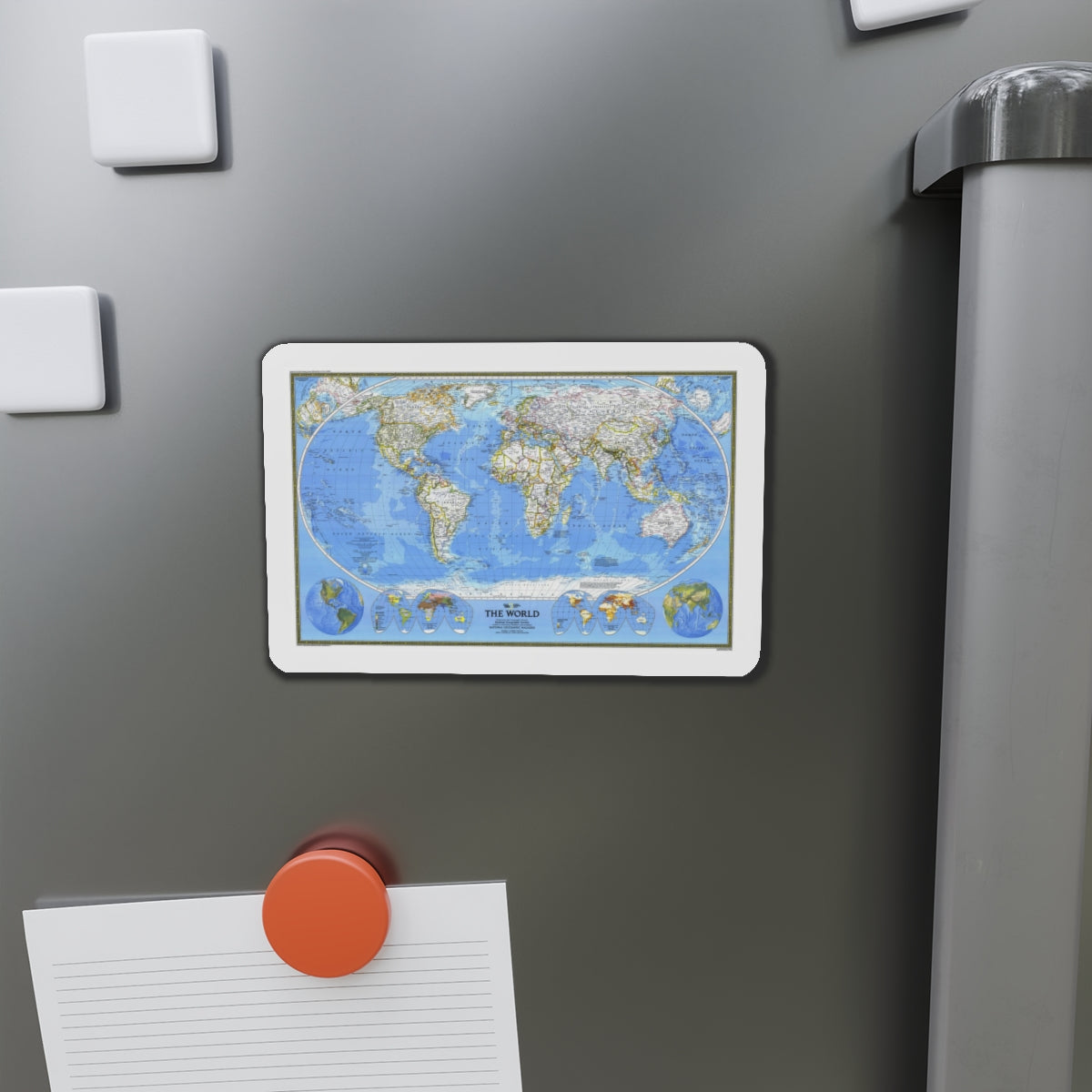 World Map (1988) (Map) Refrigerator Magnet-The Sticker Space