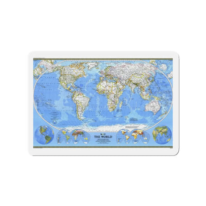 World Map (1988) (Map) Refrigerator Magnet 2 Inch - The Sticker Space