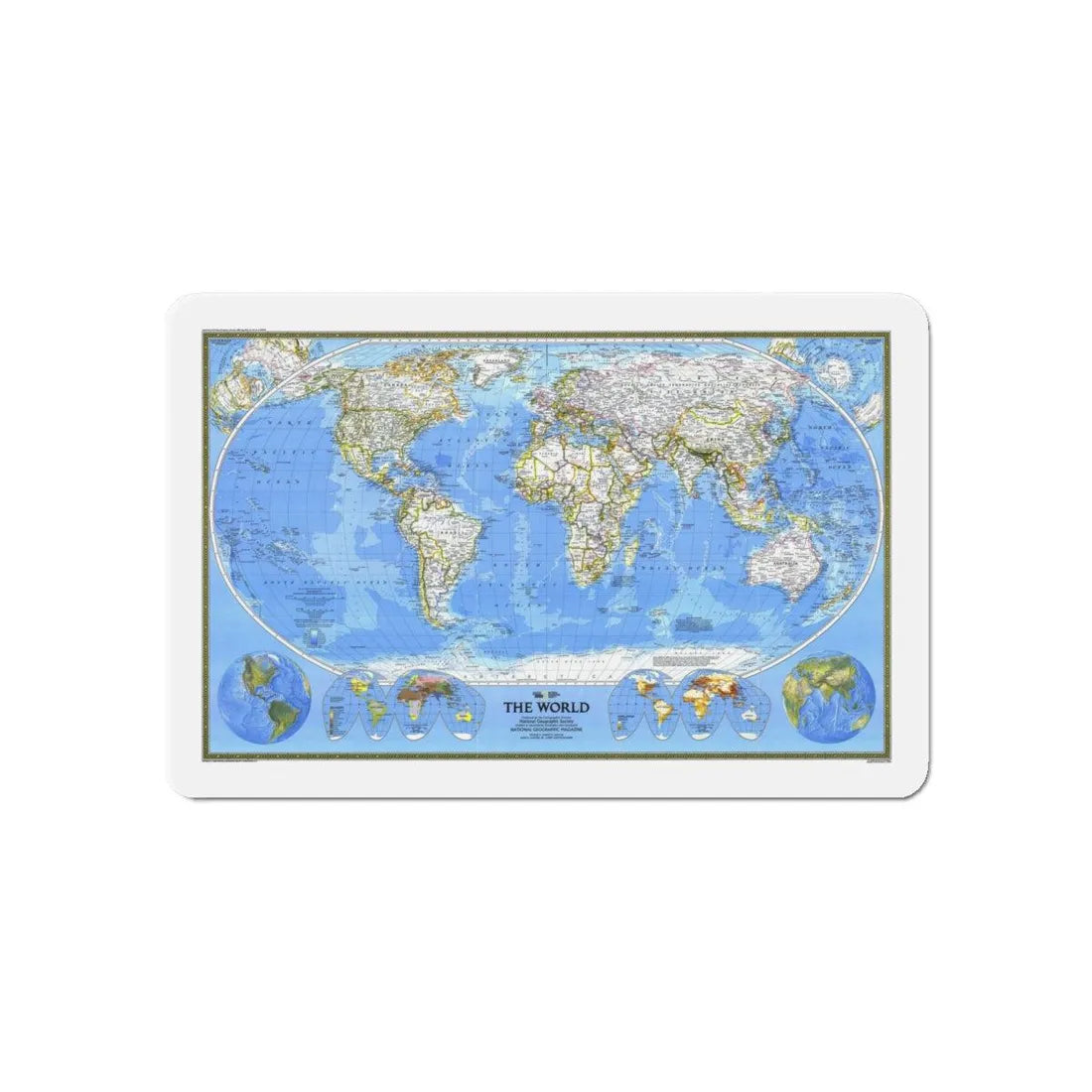 World Map (1988) (Map) Refrigerator Magnet 6 Inch - The Sticker Space