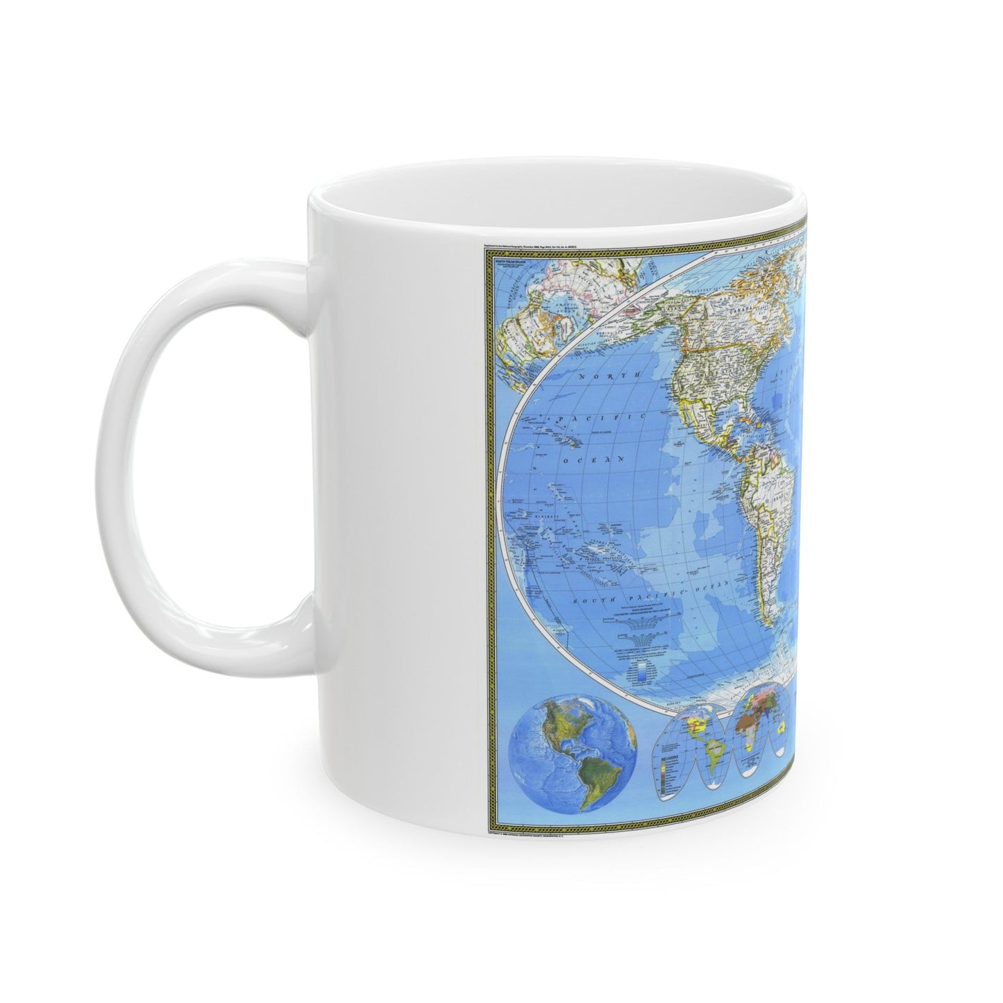 World Map (1988) (Map) White Coffee Mug-The Sticker Space