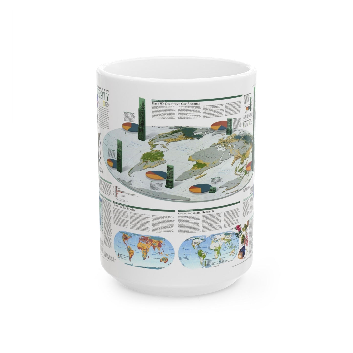 World Map - Biodiversity (1999) (Map) White Coffee Mug-15oz-The Sticker Space