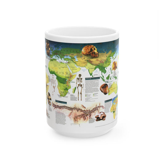 World Map - Dawn of Humans (1997) (Map) White Coffee Mug-15oz-The Sticker Space