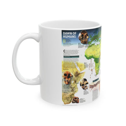 World Map - Dawn of Humans (1997) (Map) White Coffee Mug-The Sticker Space