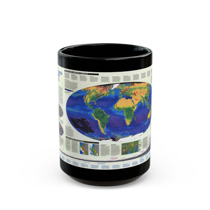 World Map - Endangered Earth (Map) Black Coffee Mug-15oz-The Sticker Space