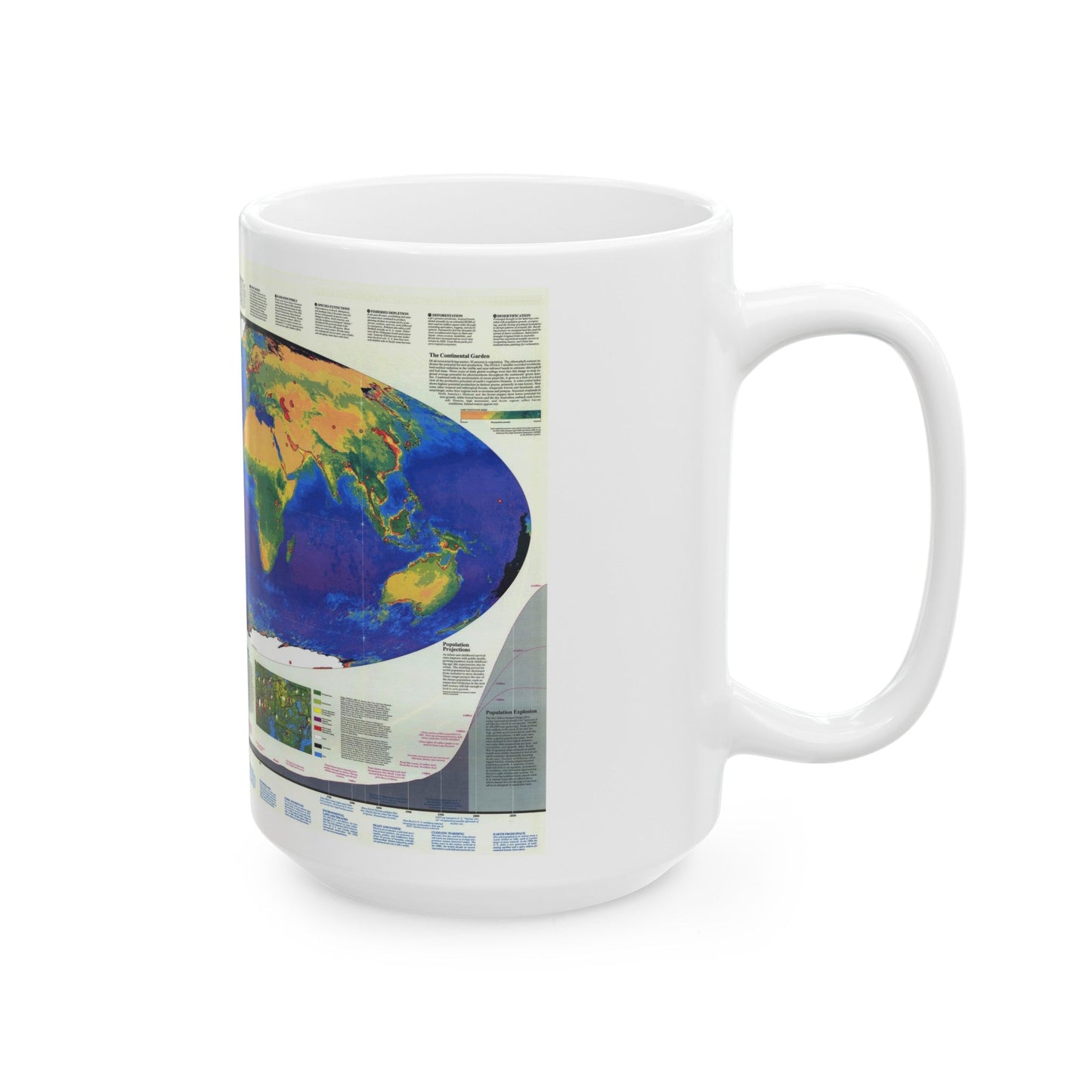 World Map - Endangered Earth (Map) White Coffee Mug-The Sticker Space