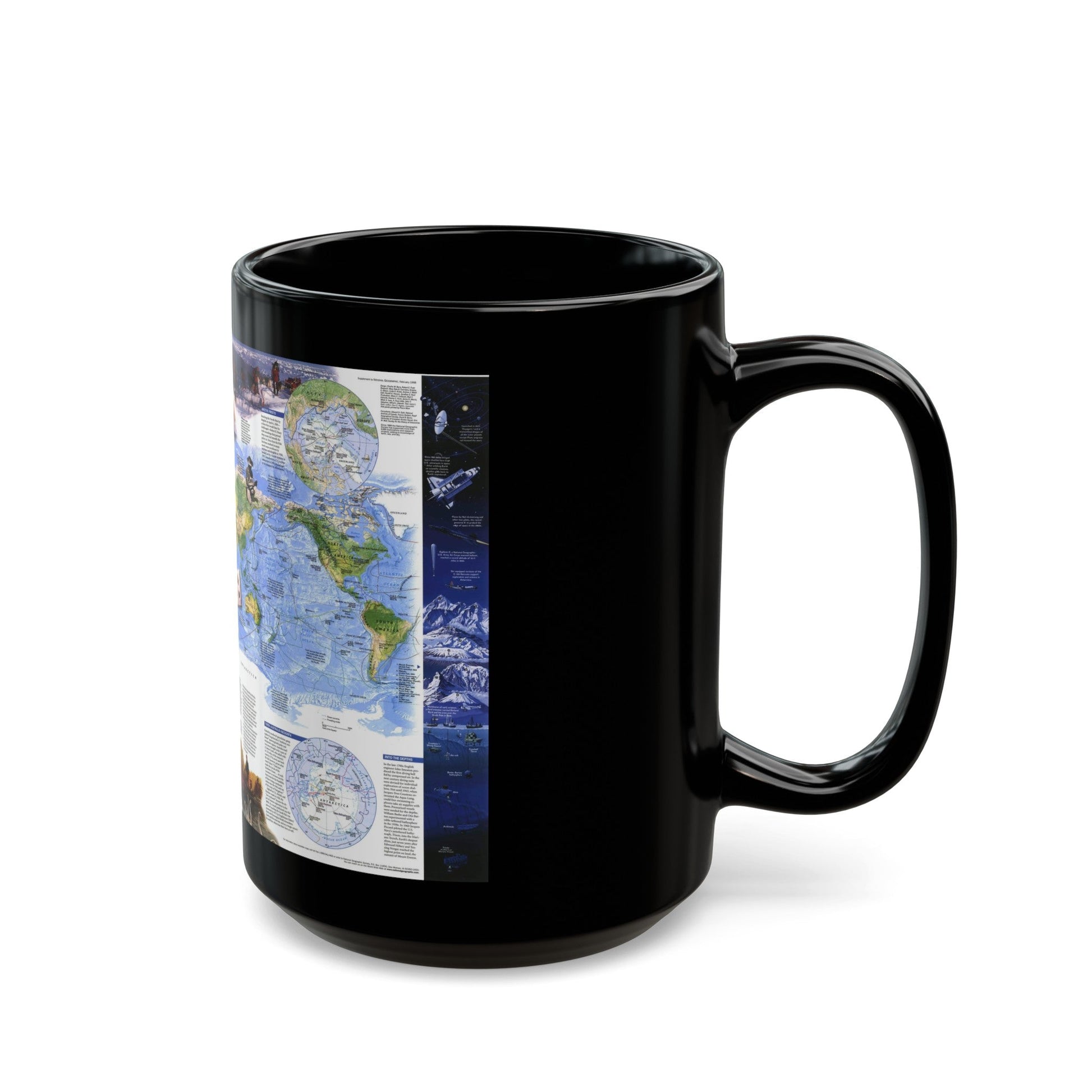 World Map - Exploration (1998) (Map) Black Coffee Mug-The Sticker Space