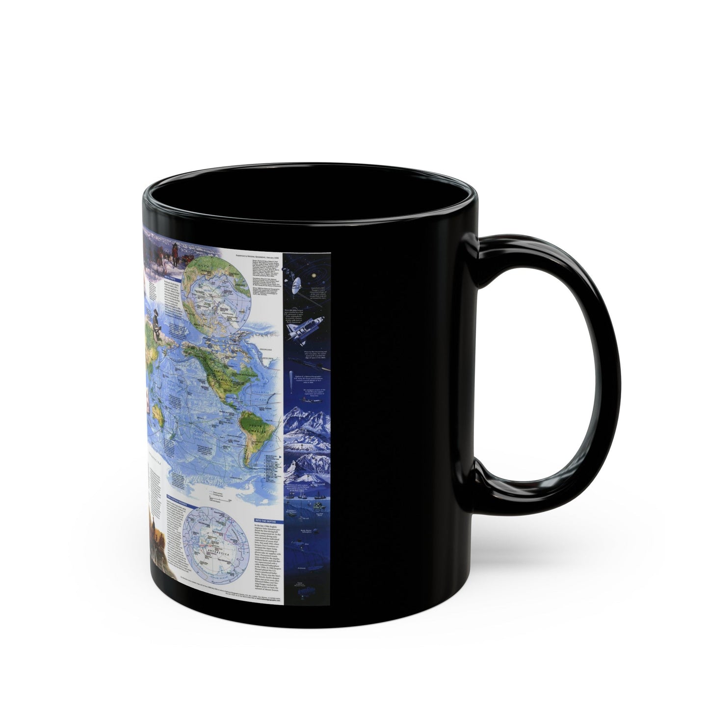 World Map - Exploration (1998) (Map) Black Coffee Mug-The Sticker Space