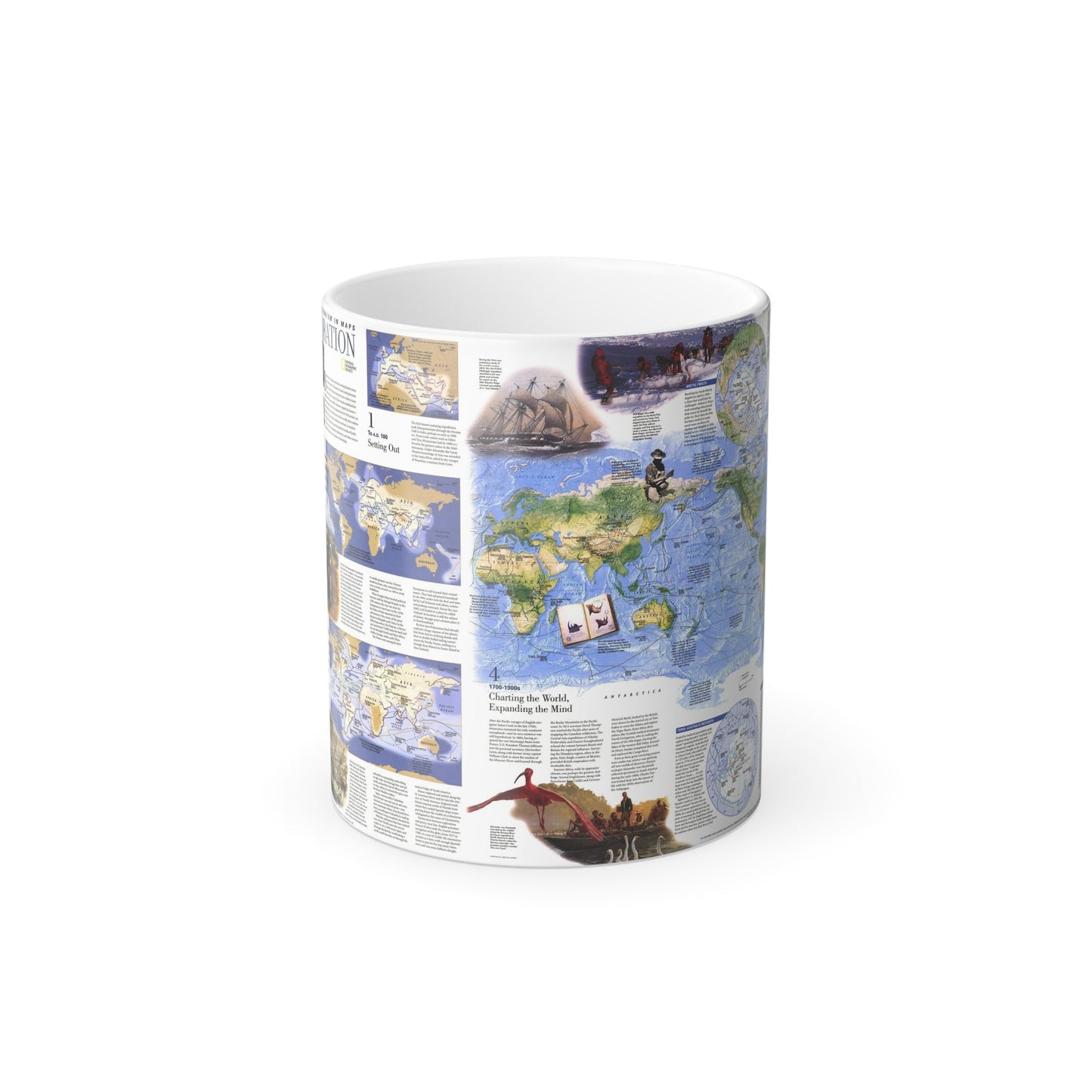 World Map - Exploration (1998) (Map) Color Changing Mug 11oz-11oz-The Sticker Space