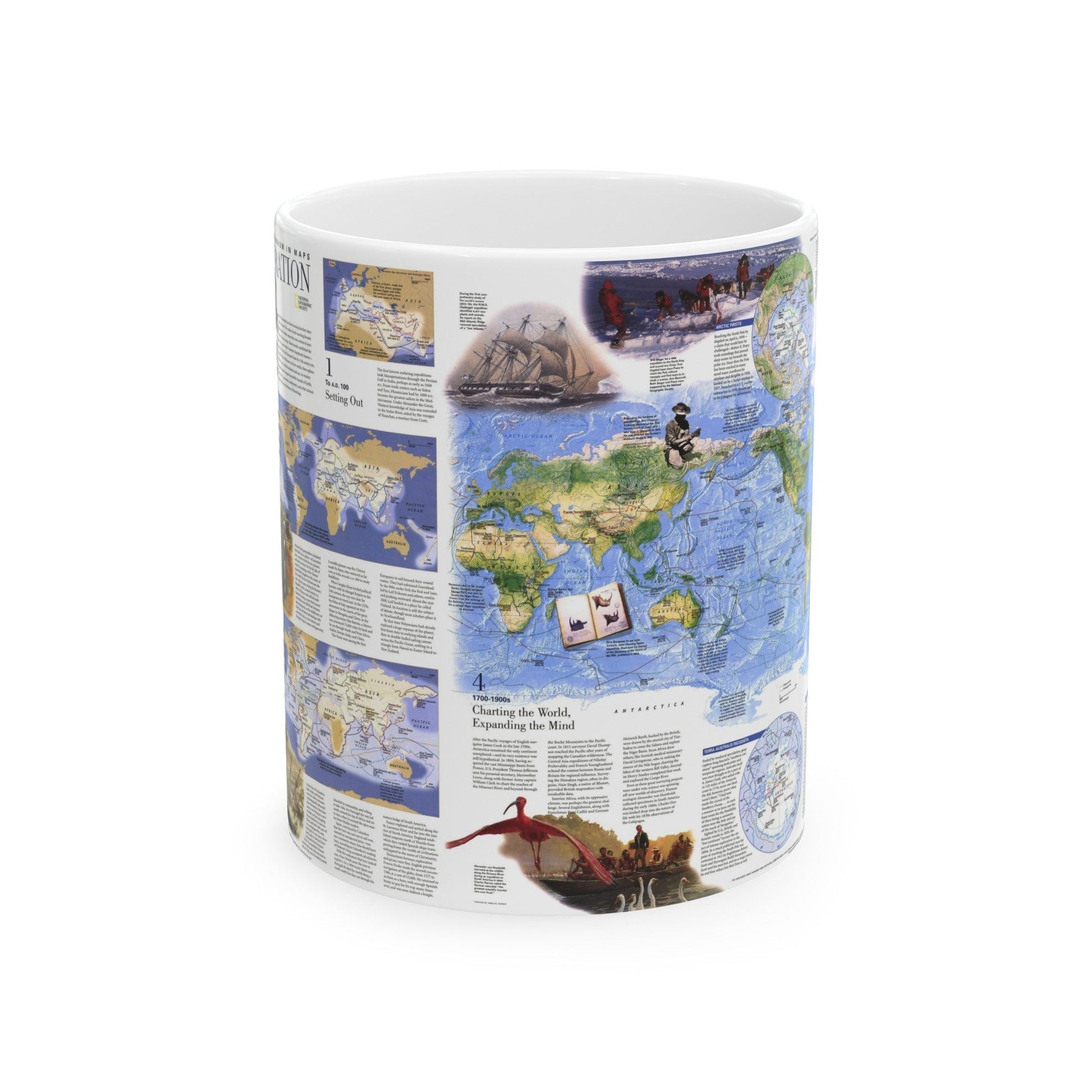 World Map - Exploration (1998) (Map) White Coffee Mug-11oz-The Sticker Space