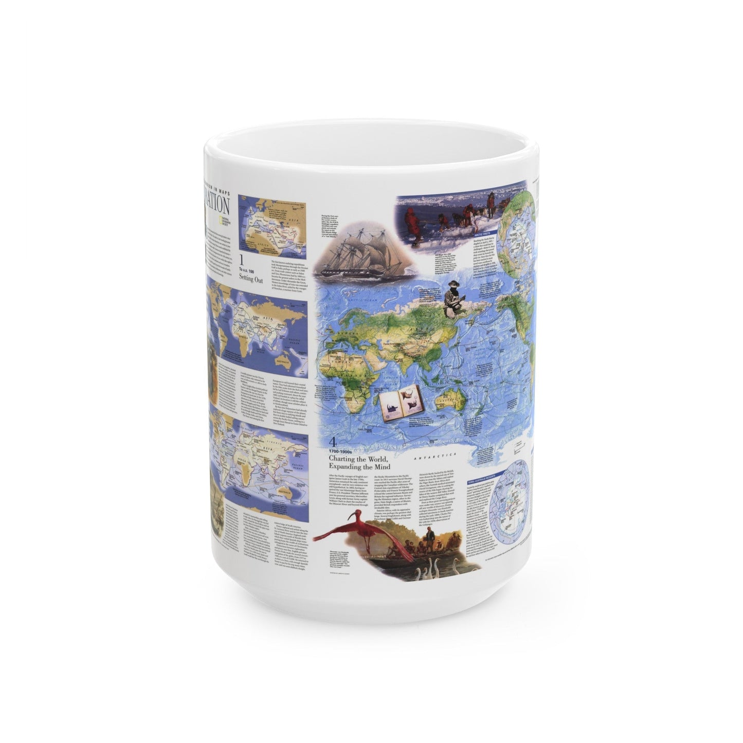 World Map - Exploration (1998) (Map) White Coffee Mug-15oz-The Sticker Space