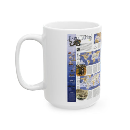 World Map - Exploration (1998) (Map) White Coffee Mug-The Sticker Space