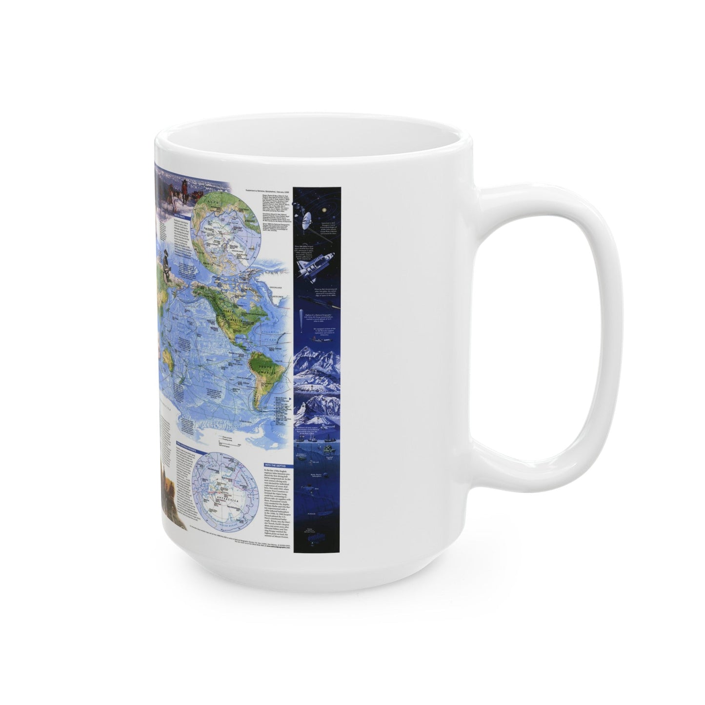 World Map - Exploration (1998) (Map) White Coffee Mug-The Sticker Space