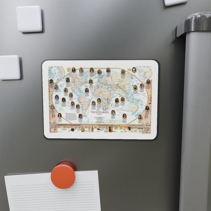 World Map - Explorers (1998) (Map) Refrigerator Magnet-The Sticker Space