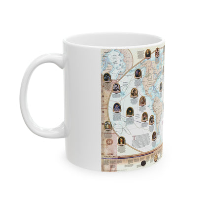 World Map - Explorers (1998) (Map) White Coffee Mug-The Sticker Space