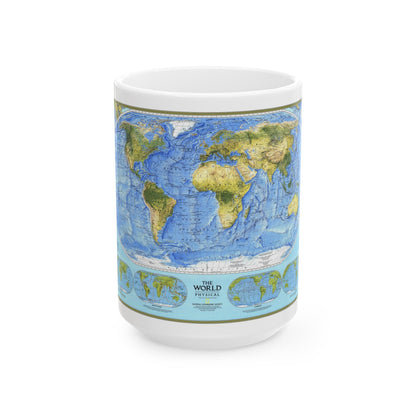 World Map - Physical (1994) (Map) White Coffee Mug-15oz-The Sticker Space