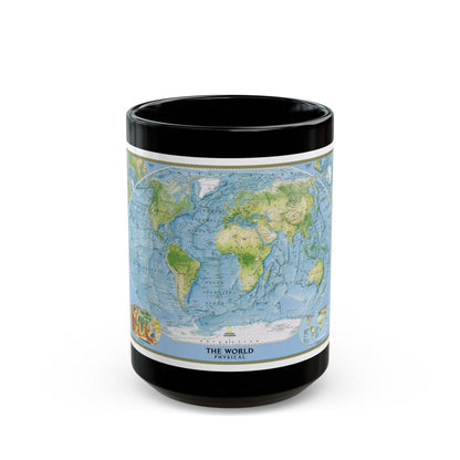 World Map - Physical (2005) (Map) Black Coffee Mug-15oz-The Sticker Space