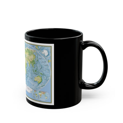 World Map - Physical (2005) (Map) Black Coffee Mug-The Sticker Space