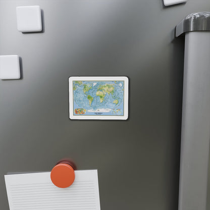 World Map - Physical (2005) (Map) Refrigerator Magnet-The Sticker Space