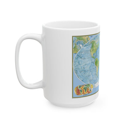 World Map - Physical (2005) (Map) White Coffee Mug-The Sticker Space