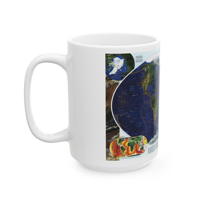 World Map - Physical Earth 1 (1998) (Map) White Coffee Mug-The Sticker Space