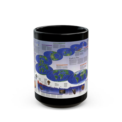 World Map - Physical Earth 2 (1998) (Map) Black Coffee Mug-15oz-The Sticker Space