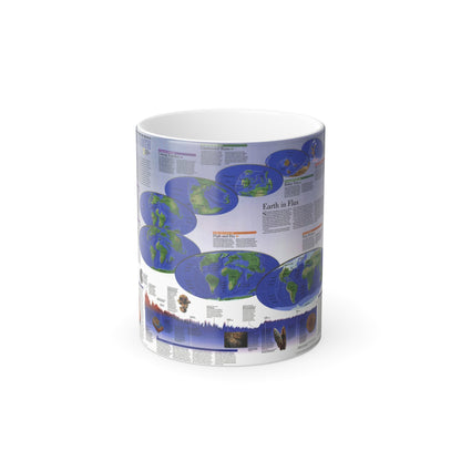 World Map - Physical Earth 2 (1998) (Map) Color Changing Mug 11oz-11oz-The Sticker Space