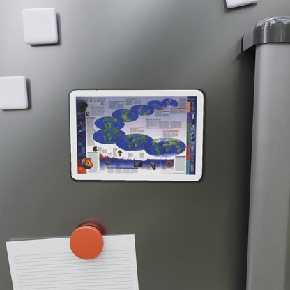 World Map - Physical Earth 2 (1998) (Map) Refrigerator Magnet-The Sticker Space