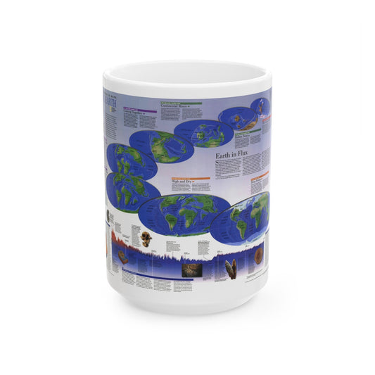 World Map - Physical Earth 2 (1998) (Map) White Coffee Mug-15oz-The Sticker Space