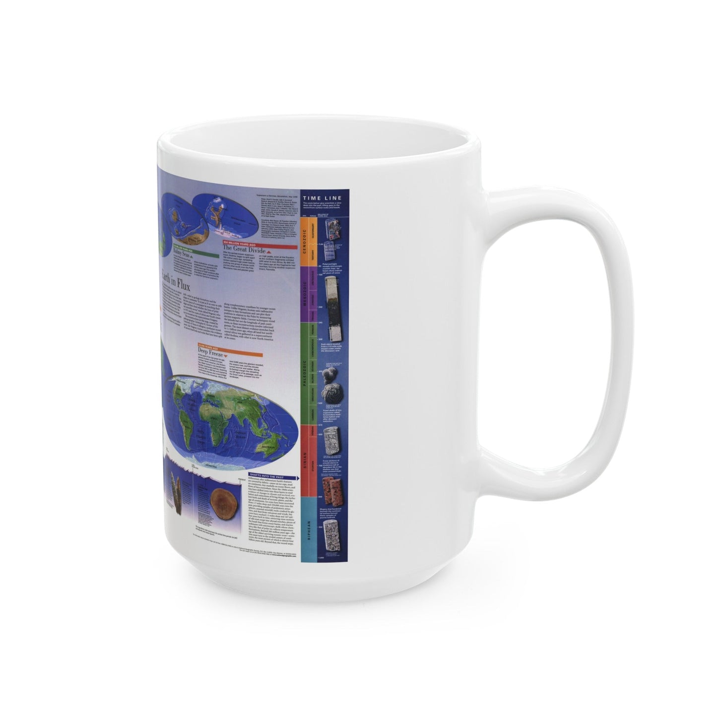 World Map - Physical Earth 2 (1998) (Map) White Coffee Mug-The Sticker Space