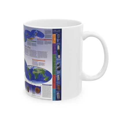 World Map - Physical Earth 2 (1998) (Map) White Coffee Mug-The Sticker Space