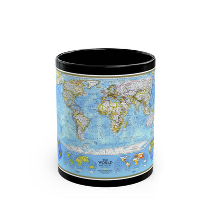 World Map - Political (1994) (Map) Black Coffee Mug-11oz-The Sticker Space