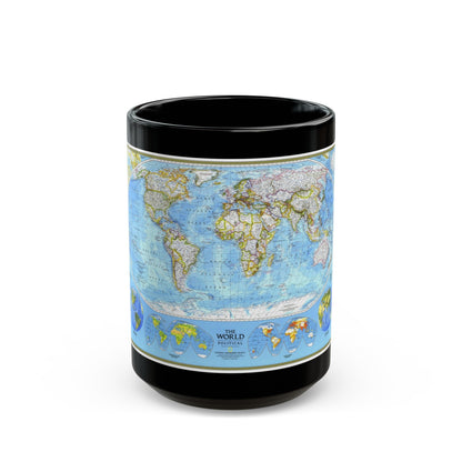 World Map - Political (1994) (Map) Black Coffee Mug-15oz-The Sticker Space