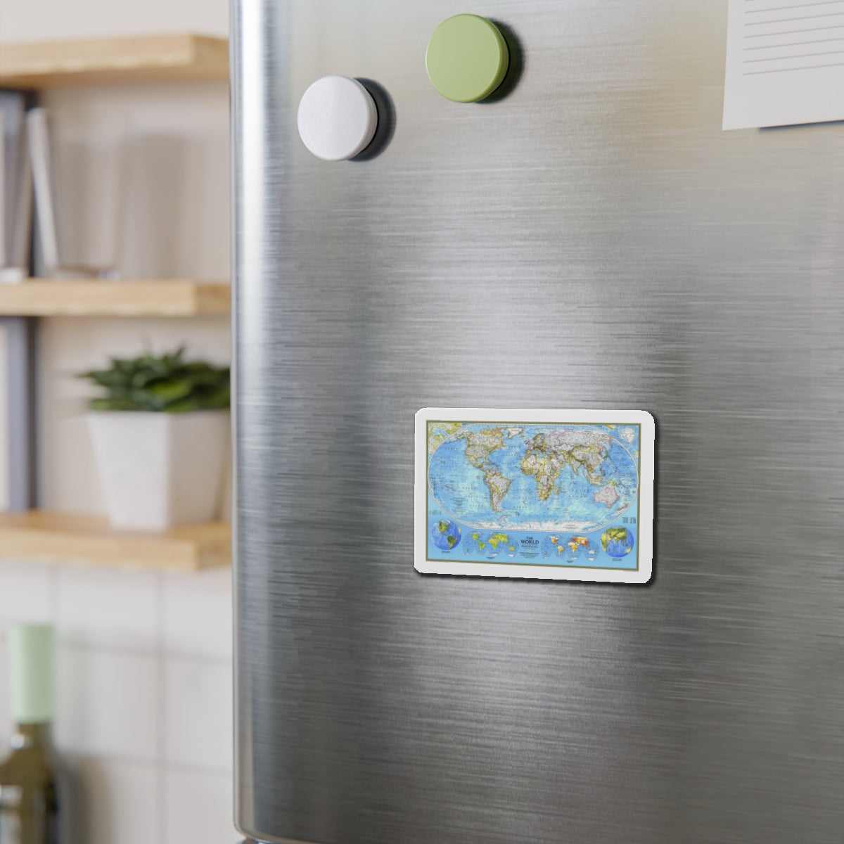 World Map - Political (1994) (Map) Refrigerator Magnet-The Sticker Space