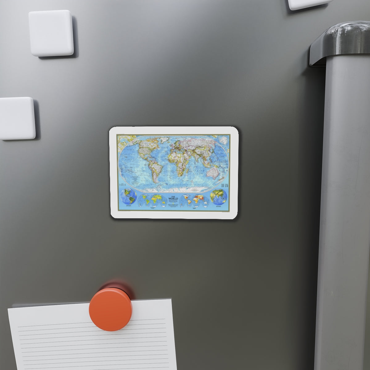 World Map - Political (1994) (Map) Refrigerator Magnet-The Sticker Space