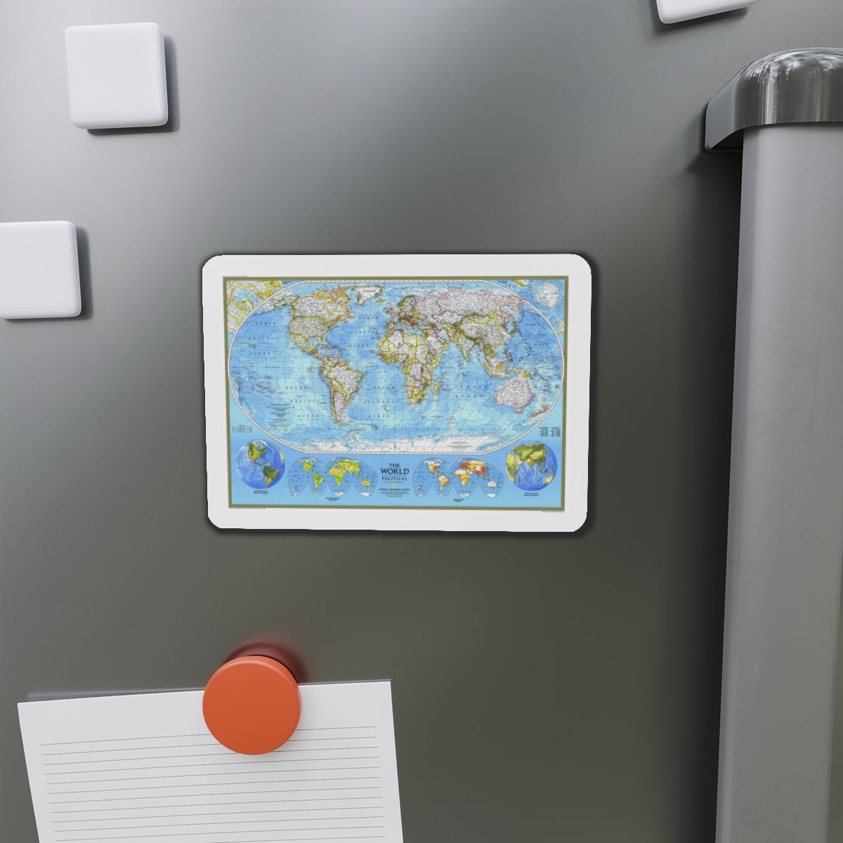 World Map - Political (1994) (Map) Refrigerator Magnet-The Sticker Space