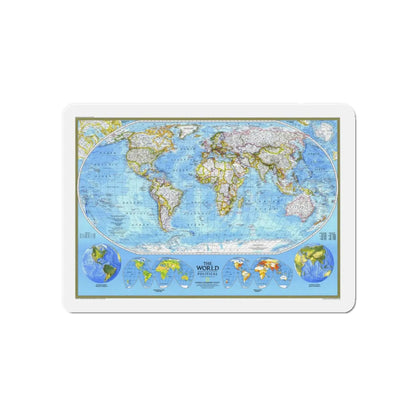 World Map - Political (1994) (Map) Refrigerator Magnet 5 Inch - The Sticker Space